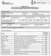 Petición de libros para 3º de ESO, RELEO+. Curso 24-25