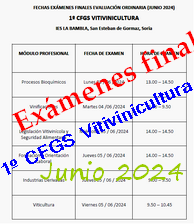 Ex 1º CFGS Vitivinicultura, junio 2024