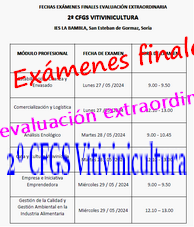 Ex 2º CFGS Vitivinicultura, extraordinario 2024